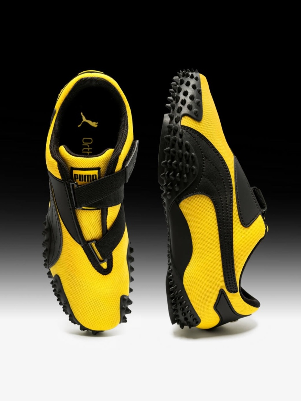 PUMA Mostro OG Prime Pelé Yellow Black Sneakers Hook Loop NWOB